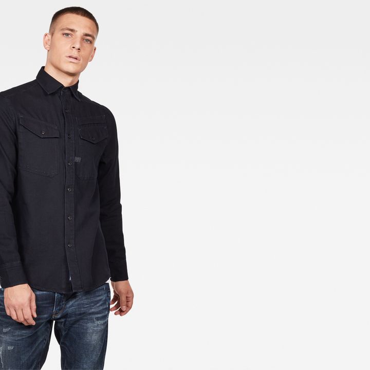 Lecite Straight Shirt Dark blue G STAR ES