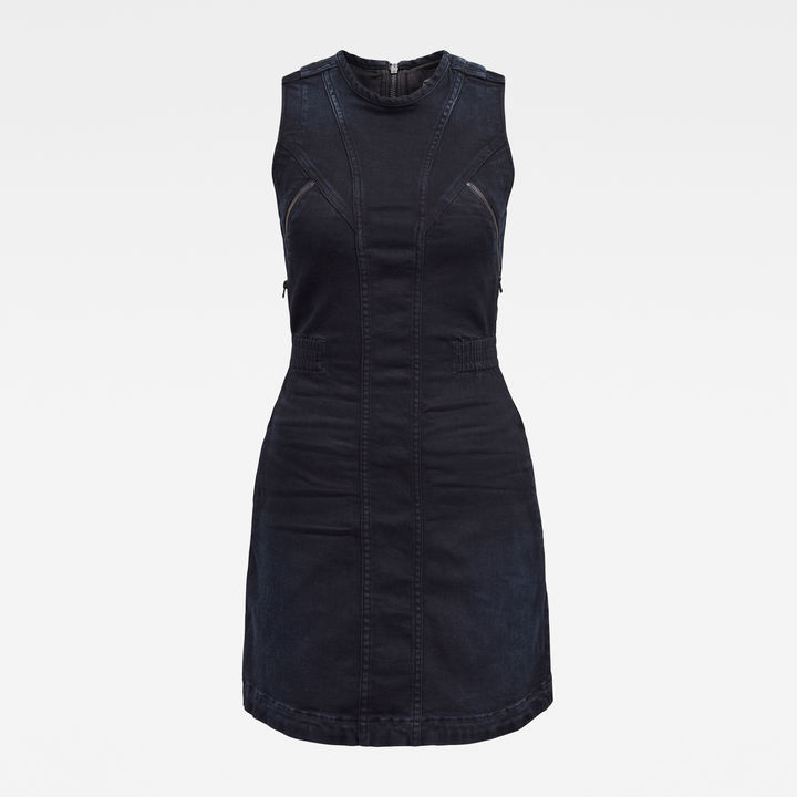 Lynn 2 Zip Slim Dress Dark blue G STAR US