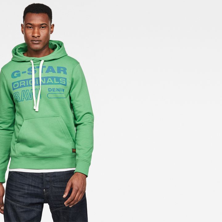 Originals Hooded Sweater Green G STAR US