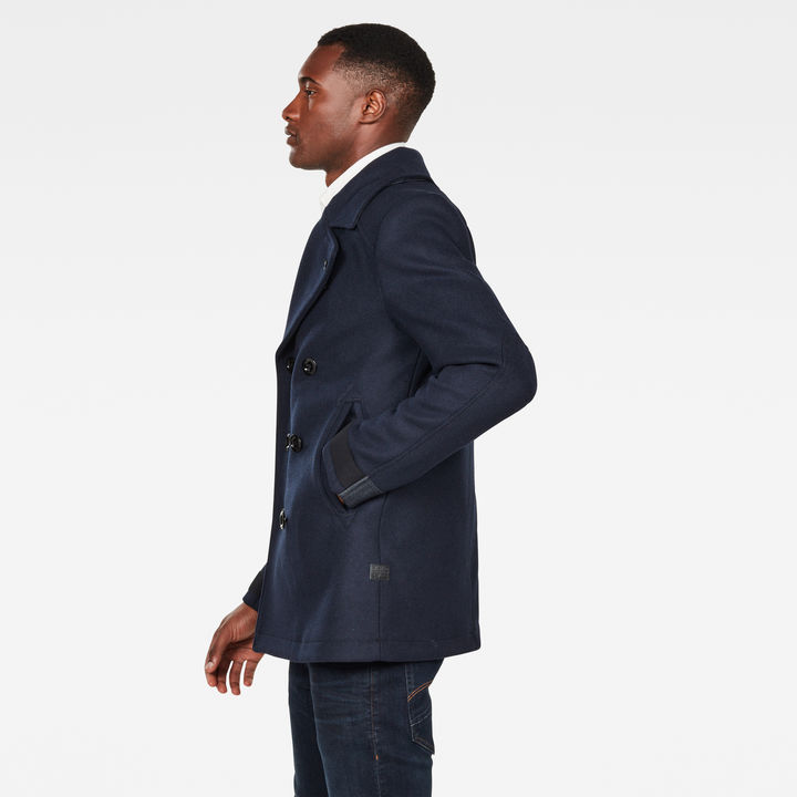 Traction Wool Peacoat