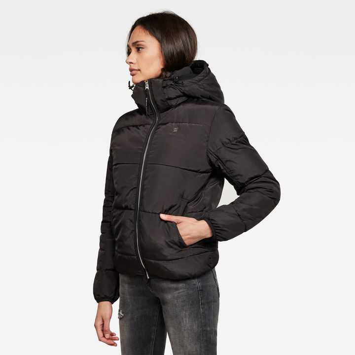 Meefic Sundu Quilted Hooded Overshirt | Black | G-STAR® US