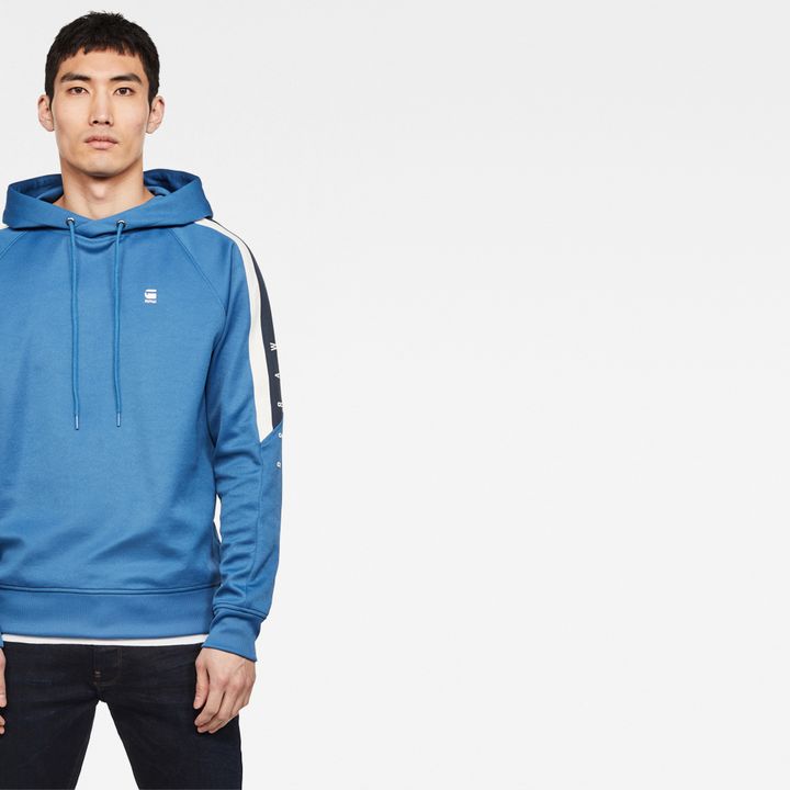 Side Stripe Hooded Sweater
