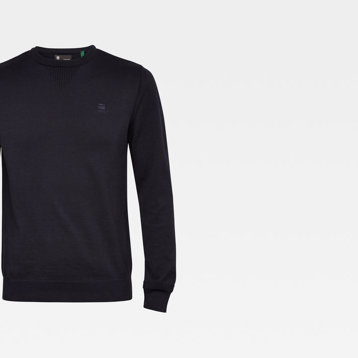 Premium Basic Knit | ダークブルー | G-STAR® JP