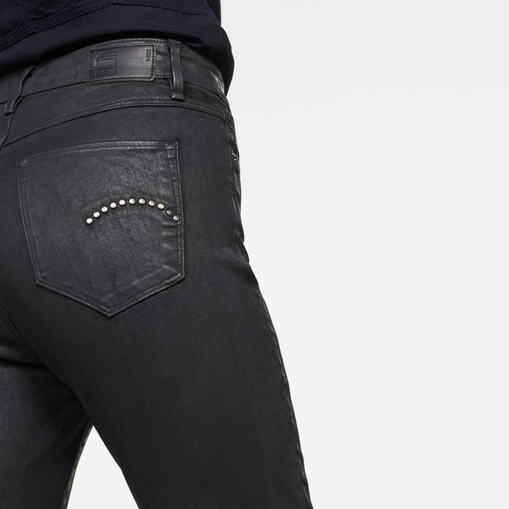 G Star Shape Studs High Super Skinny Jeans Black G STAR CA