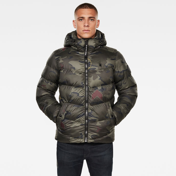 Whistler Hooded Puffer Jacket Green G STAR ES