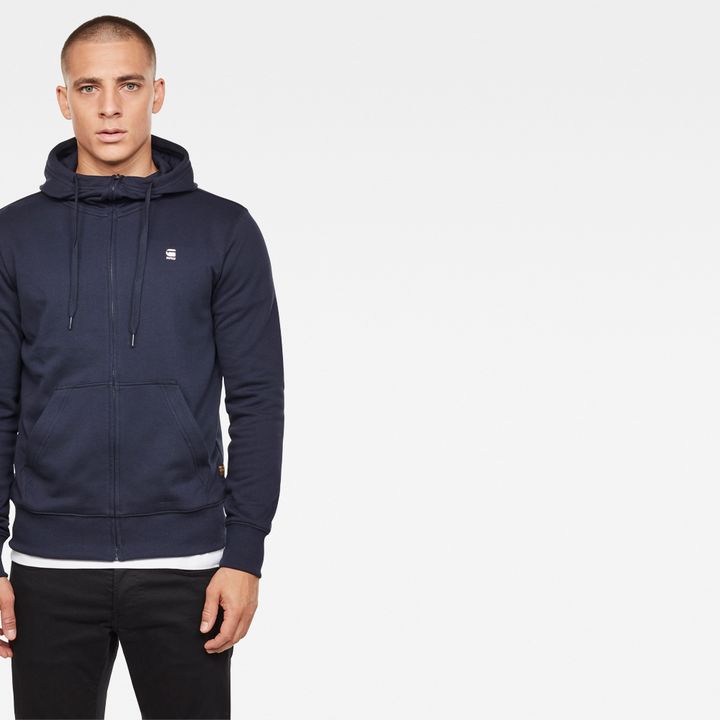 Premium Basic Zip Sweater Dark blue G STAR IE