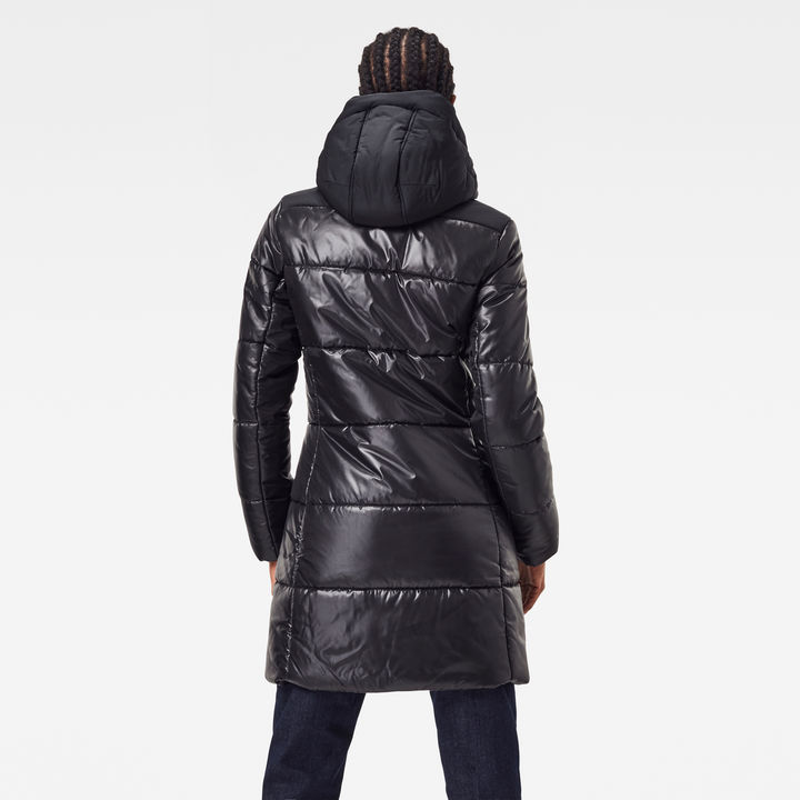 Doudoune longue Quilted Hooded Noir G STAR FR