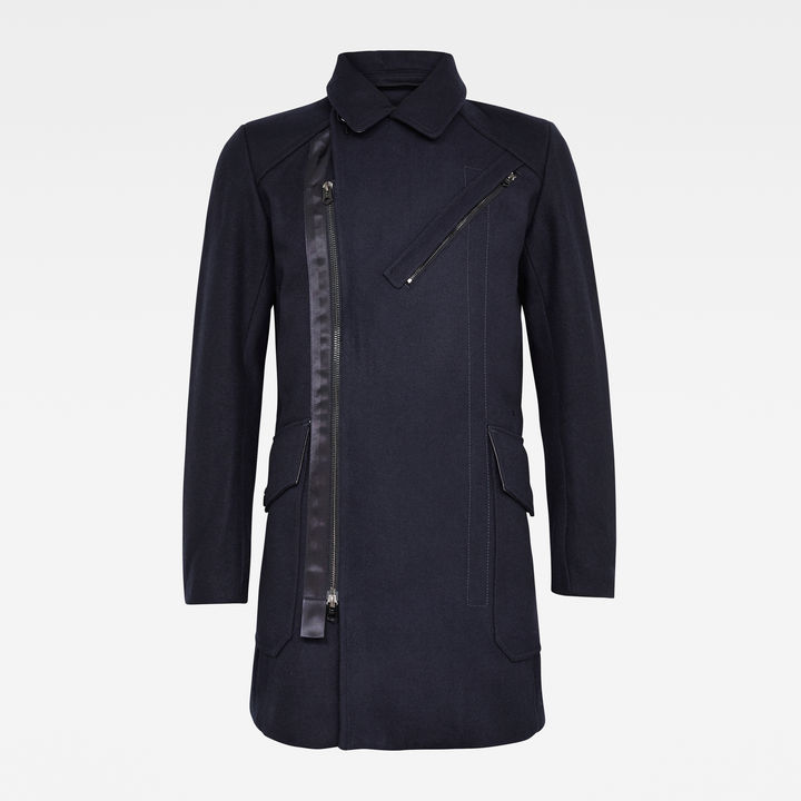 Biker Wool Long Coat