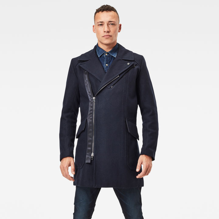 Biker Wool Long Coat