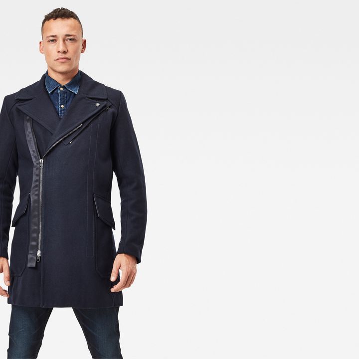 Biker wool coat hot sale