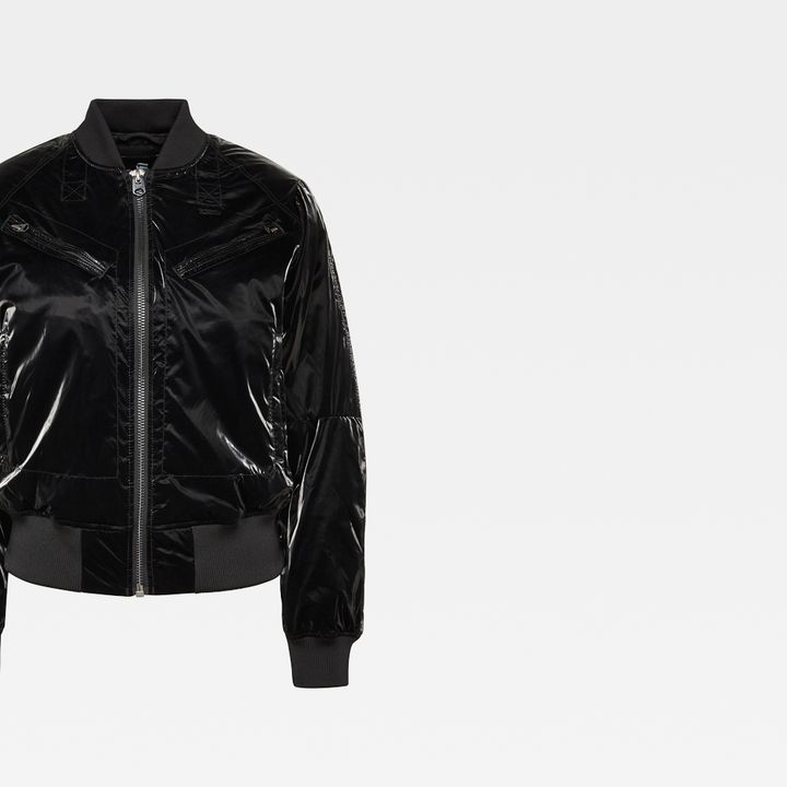 Zip Pocket Cropped Bomber | Black | G-STAR® US