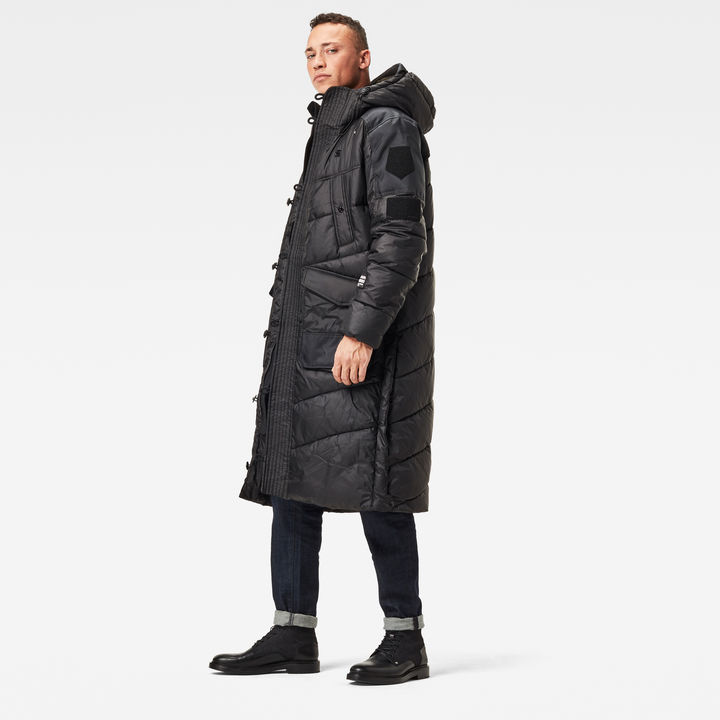 Utility Quilted Hooded Extra Long Parka | Black | G-STAR® CY