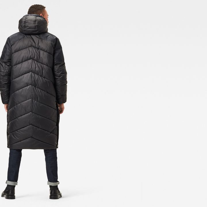 Utility Quilted Hooded Extra Long Parka | Black | G-STAR® CY