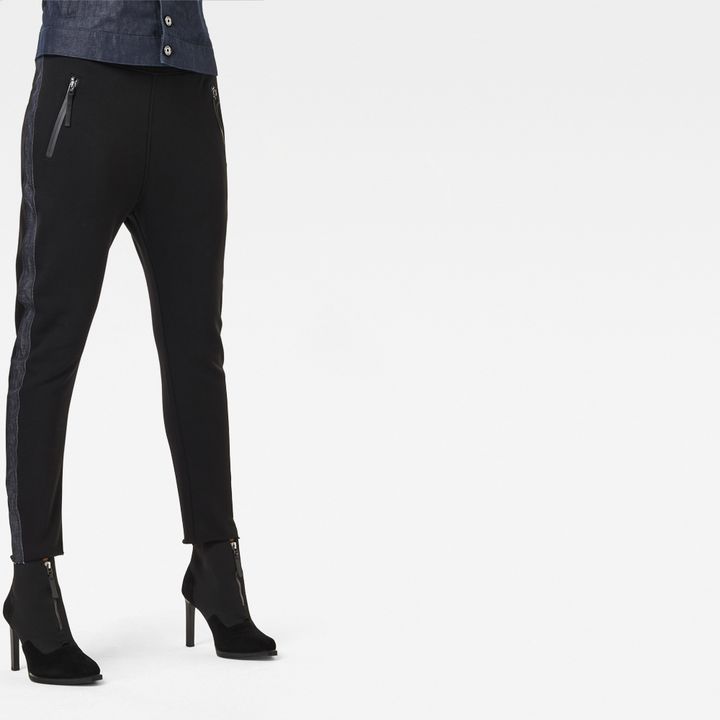 Black tapered sweatpants on sale