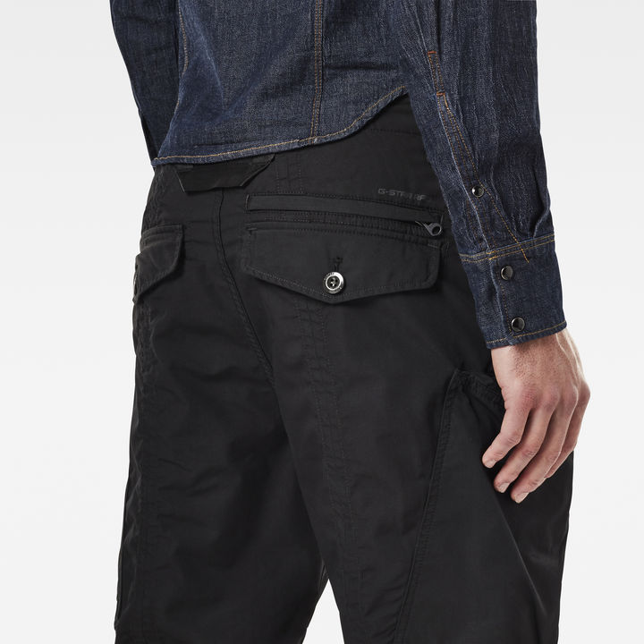 Flight Cargo Relaxed Tapered Cuffed Pants | Black | G-STAR® TW