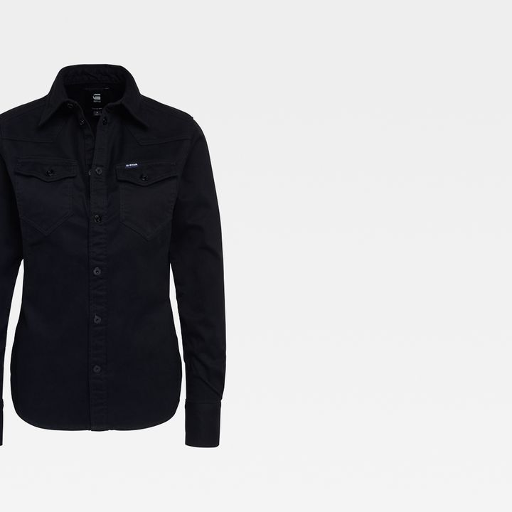 Western Kick Back Slim Shirt | Black | G-STAR® US