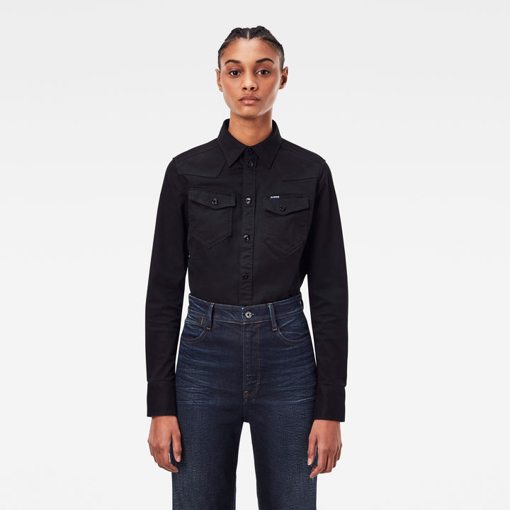 品良く着こなすため Western Kick US G-STAR® | Black | Shirt Slim Back トップス