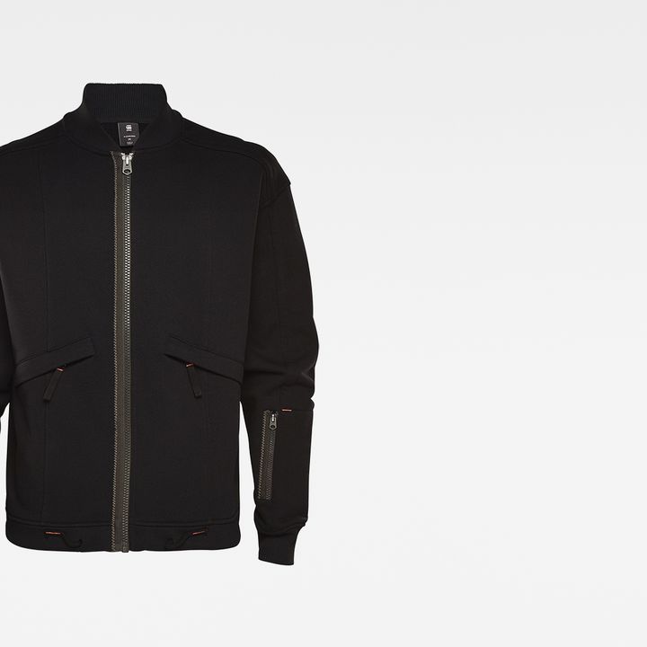 E Baseball Zip Through Sweater Black G STAR JP