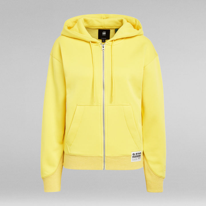 Premium Core Zip Through Hoodie Yellow G STAR CA