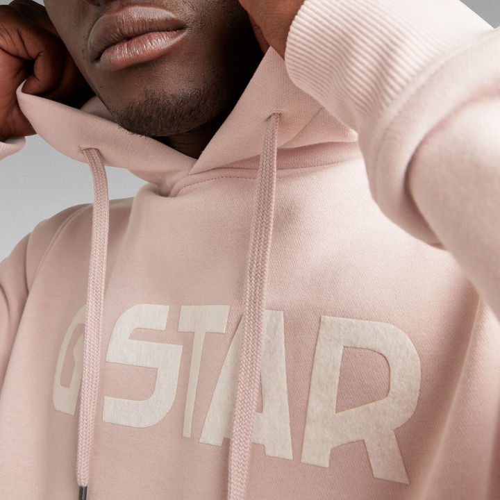 Pink g star hoodie outlet
