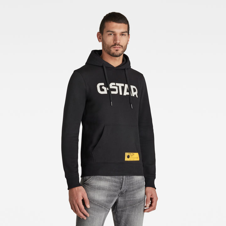 G star hoodie black clearance