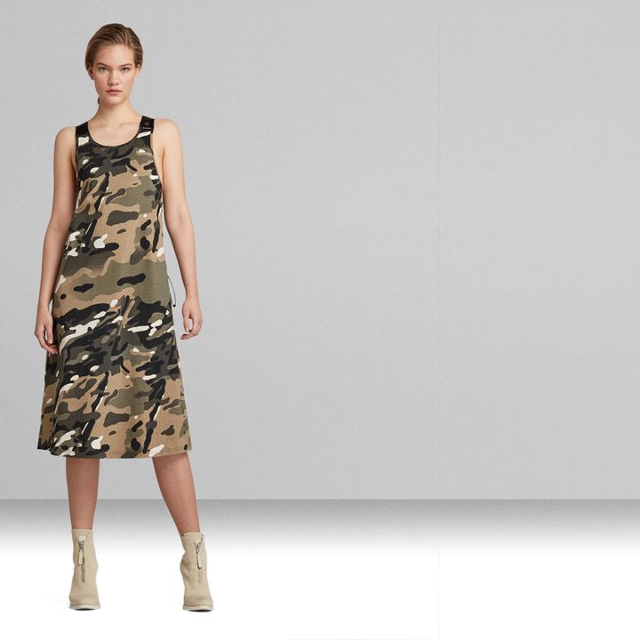 A Line Dungaree Camo Dress Multi color G STAR KR