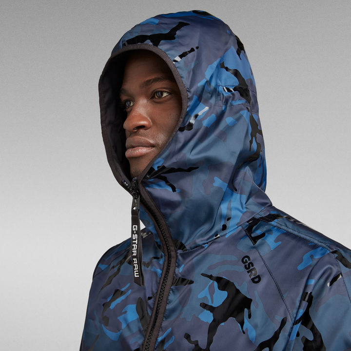 Strett R Hooded Overshirt Dark blue G STAR CA