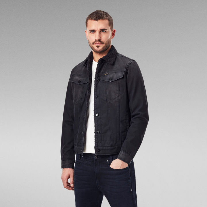 G star 3301 slim sherpa jacket store