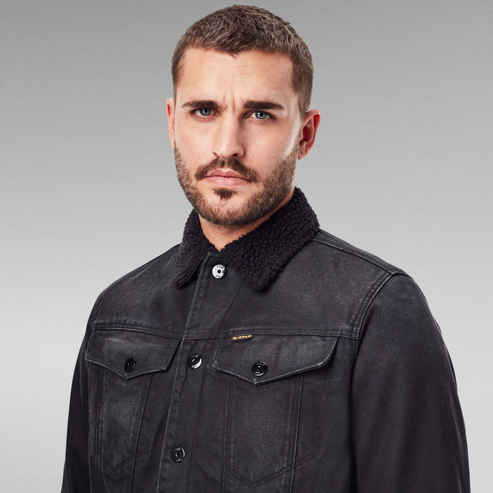 3301 Slim Sherpa Jacket Black G STAR AU