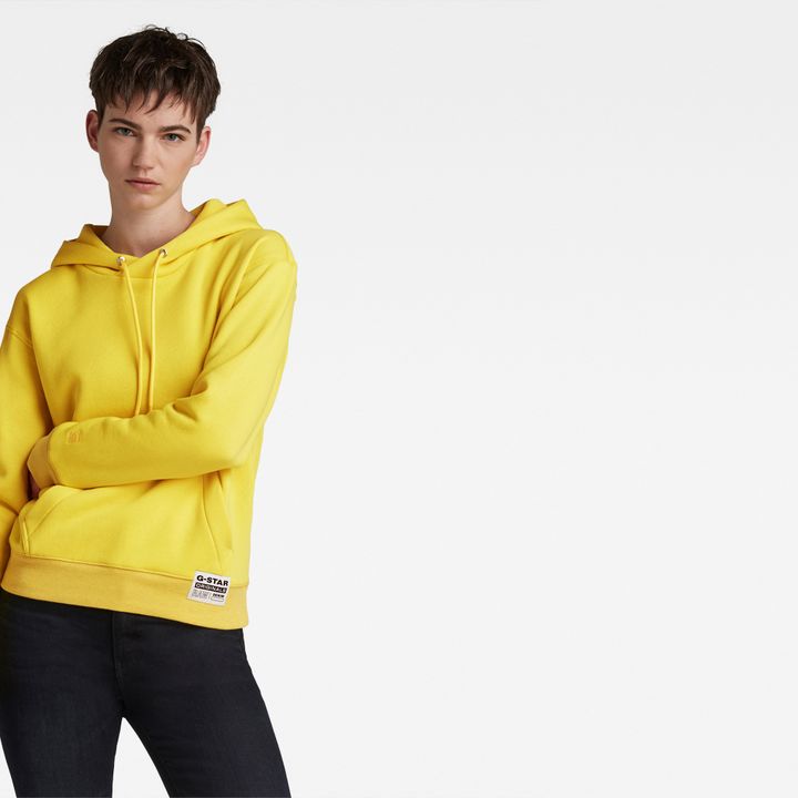 Premium Core Hooded Sweater Yellow G STAR AE
