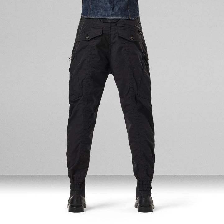 Flight Cargo Relaxed Tapered Cuffed Pants | Black | G-STAR® TW