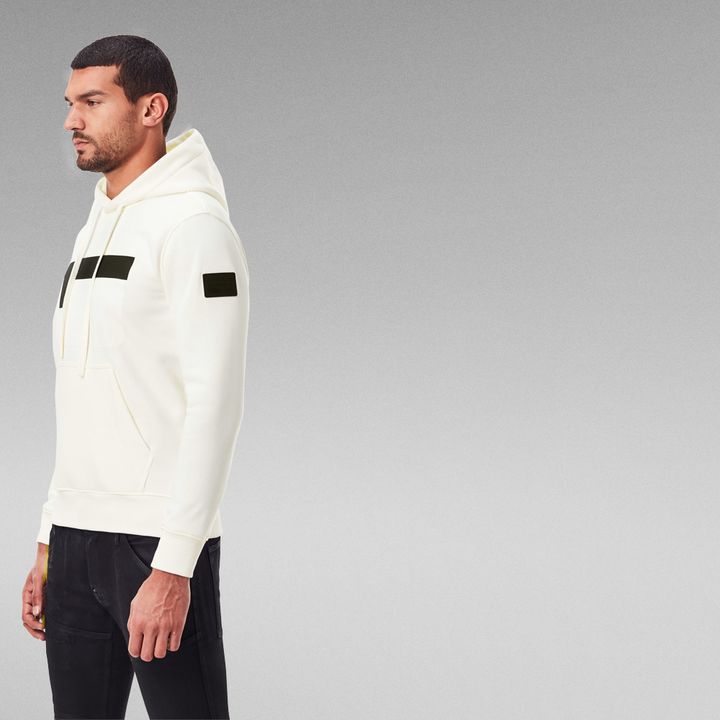 G star white hoodie clearance