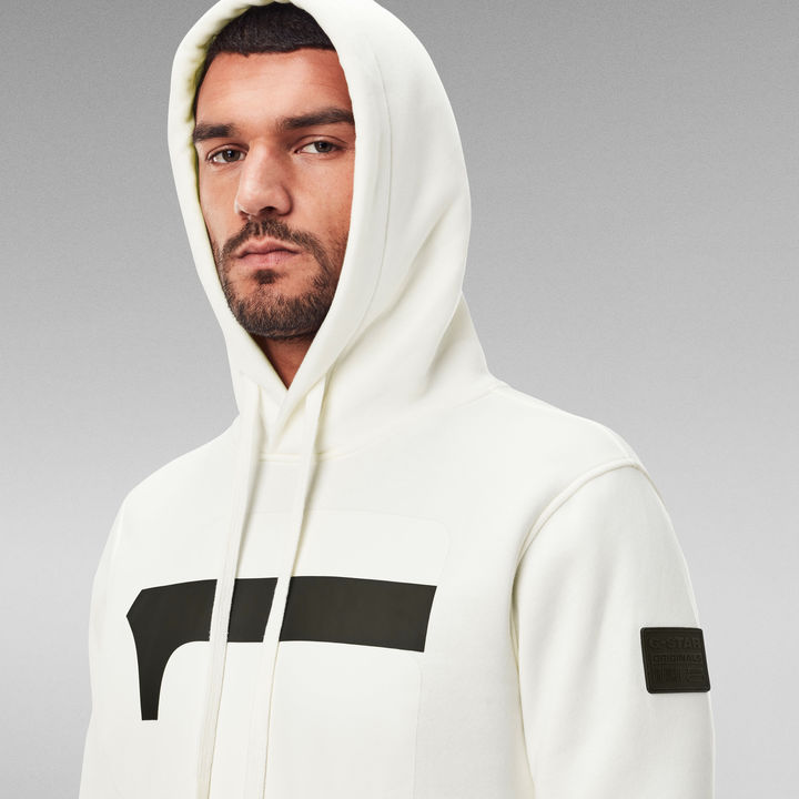 White g star raw hoodie 2025
