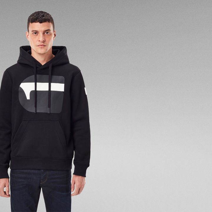 G Raw Hoodie Black G STAR ZA