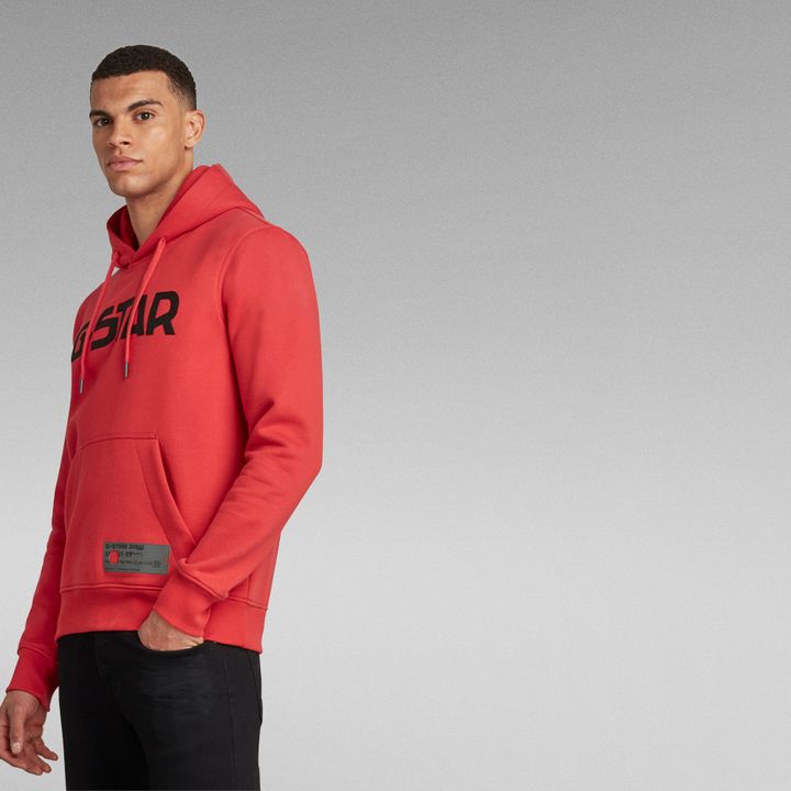 Red g star hoodie sales