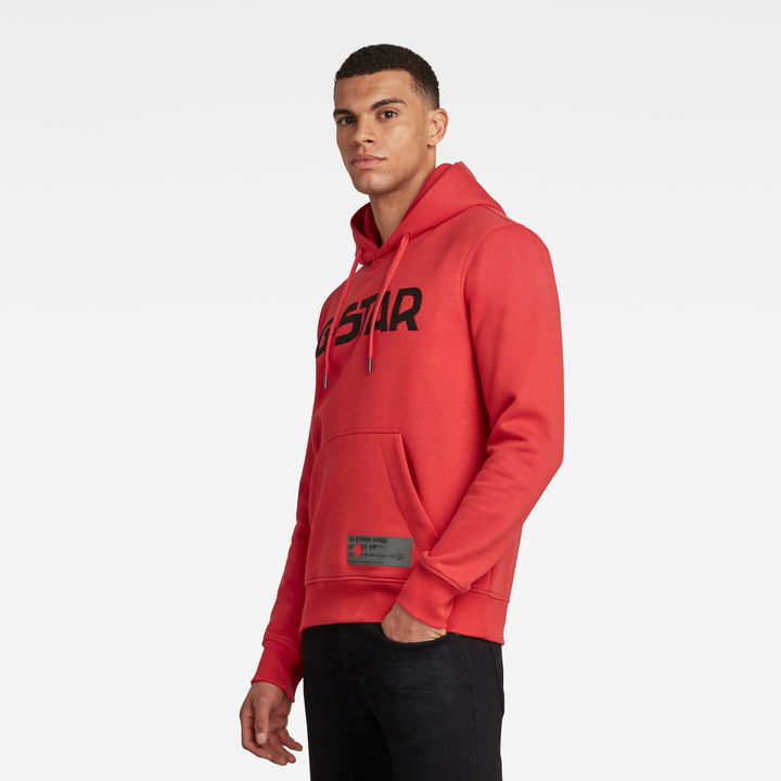 G star red hoodie hotsell