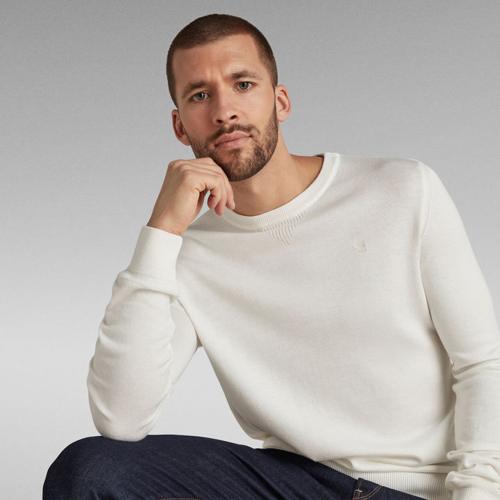 Basic white jumper top