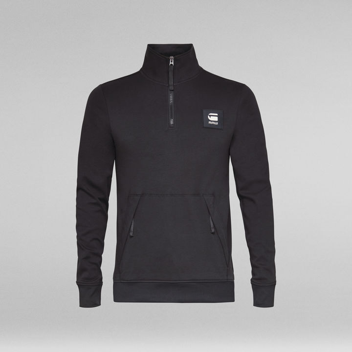 Half zip pullover black clearance