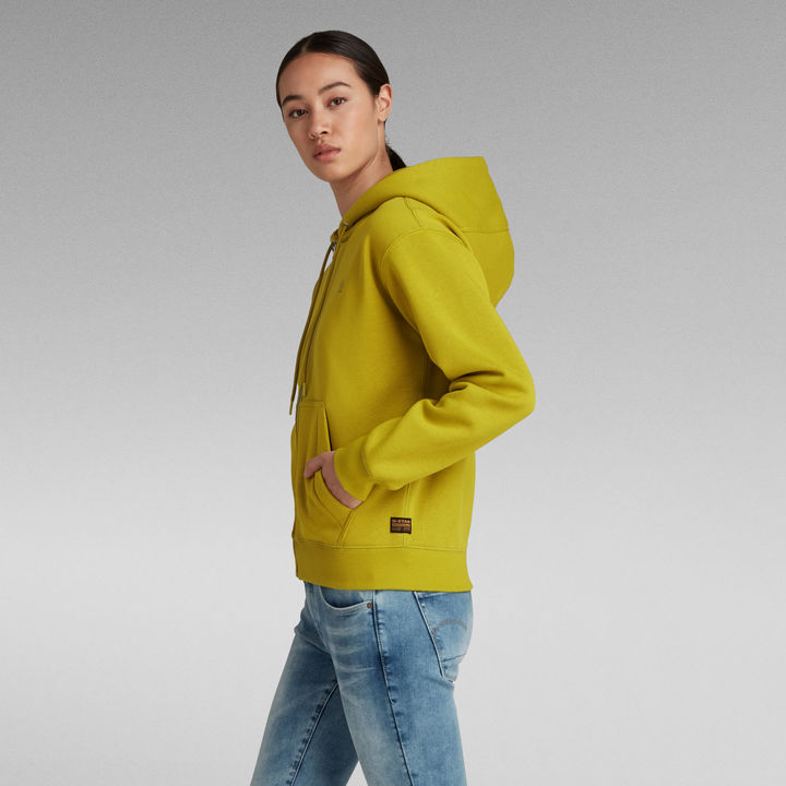 Premium Core Zip Through Hoodie Yellow G STAR AE