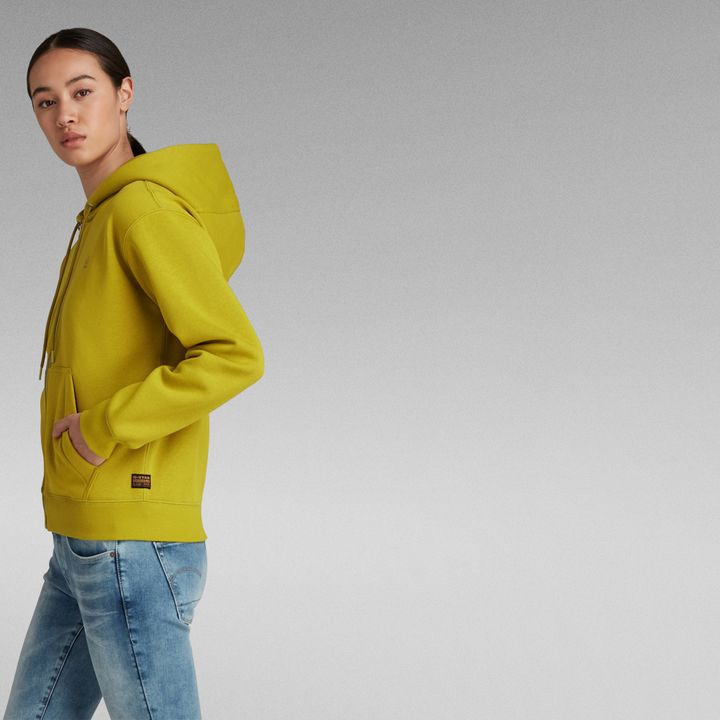 Yellow hoodie with zipper store
