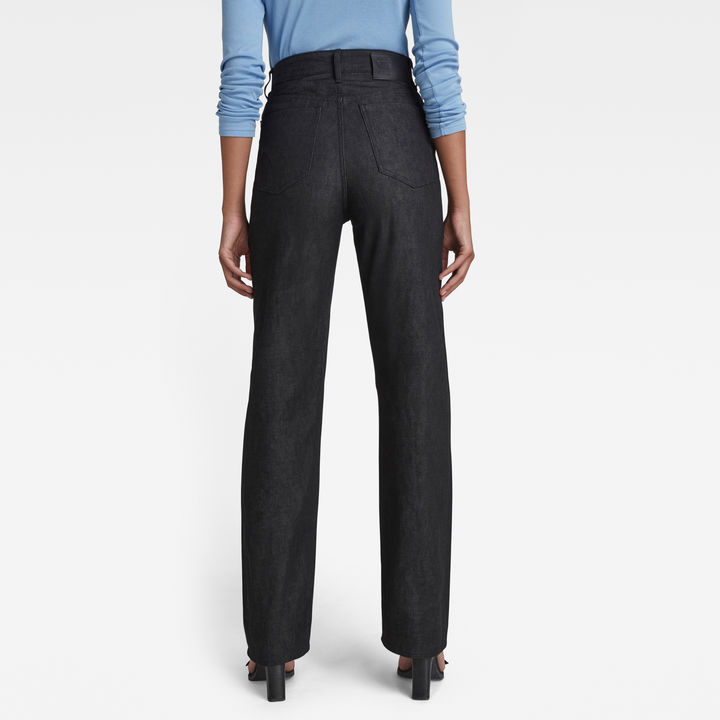 Ultra high waisted black jeans top
