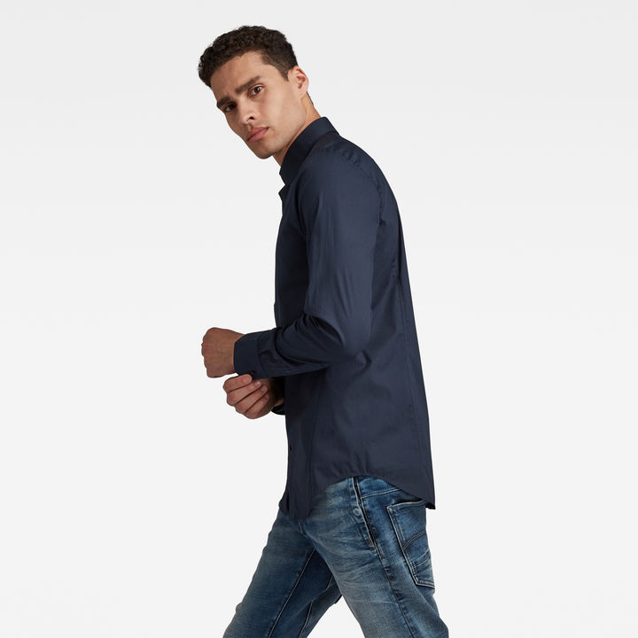 Dressed Super Slim Shirt | ダークブルー | G-STAR® JP