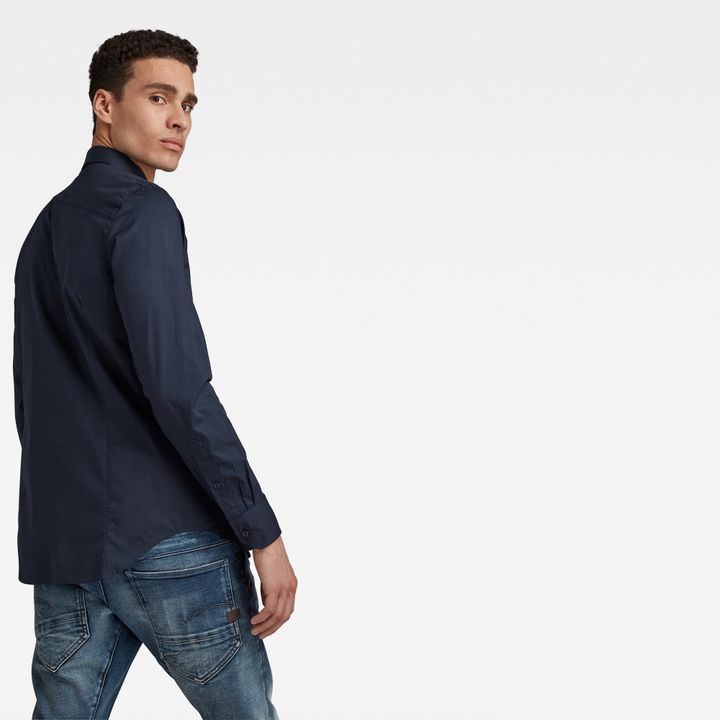 Dressed Super Slim Shirt | ダークブルー | G-STAR® JP