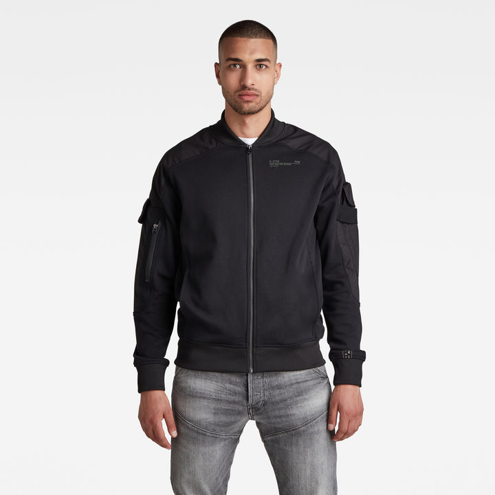 Mixed Cargo Bomber Jacket Sweatshirt Schwarz G STAR DE