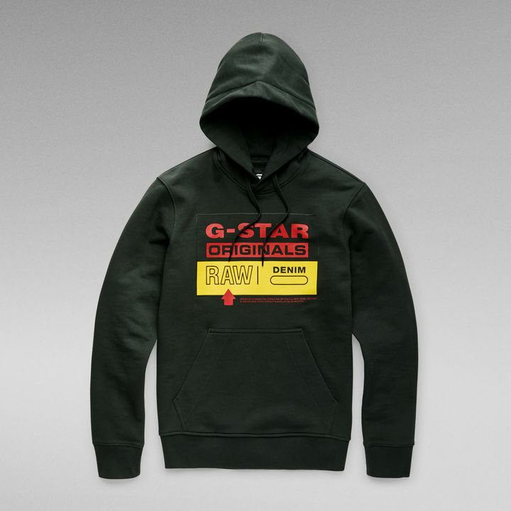 Black and yellow g star hoodie hot sale