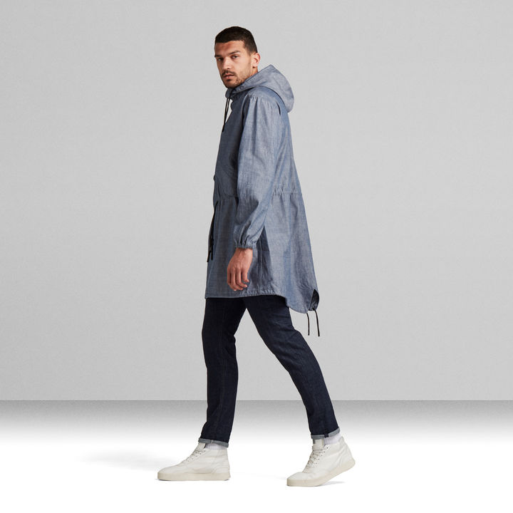 【返品?交換対象商品】 Lightweight GSRR Hooded Parka Chambray Selvedge ジャケット・アウター