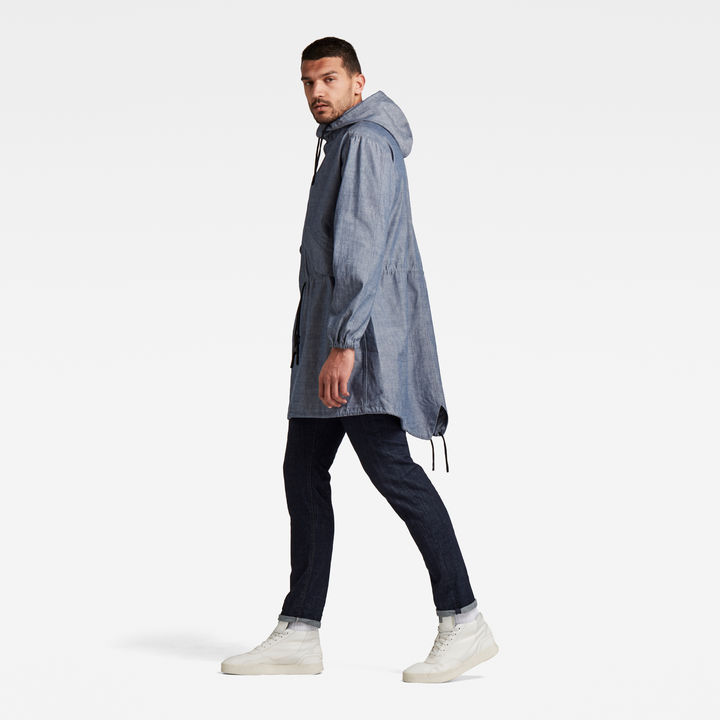GSRR Lightweight Hooded Selvedge Chambray Parka | G-STAR® US
