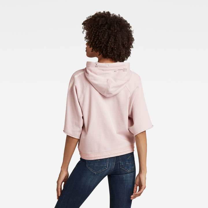 Striped cropped hoodie cheap