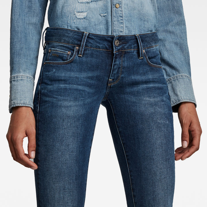 3301 Low Waist Skinny Jeans Dark blue G STAR US