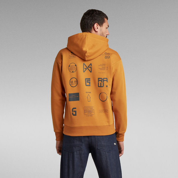 G star yellow hoodie cheap